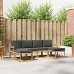 vidaXL Ensemble de canapés d'extérieur 6 Pièces Blanc et anthracite