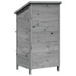 vidaXL Abri de jardin Gris 59 5 x 56 x 113 5 cm Bois de Sapin Massif