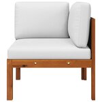 vidaXL Canapé d'angle de jardin avec coussins en bois d'acacia et corde