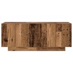 vidaXL Meuble TV avec lumières LED vieux bois bois d'ingénierie