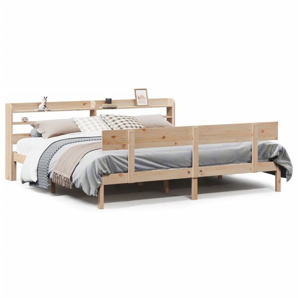 vidaXL Cadre de lit sans matelas 200x200 cm bois massif de pin