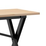 vidaXL Table basse cadre en X 160x40x45 cm bois de pin massif et fonte