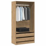 vidaXL Garde-robe chêne artisanal 100x50x200 cm bois d'ingénierie
