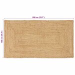 vidaXL Tapis Beige 100 x 200 cm Jute