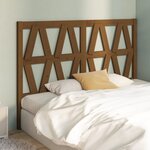 vidaXL Tête de lit Marron miel 126x4x100 cm Bois massif de pin