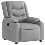 vidaXL Fauteuil inclinable électrique Gris clair Tissu