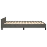 vidaXL Cadre de lit sans matelas gris foncé 120x190 cm velours