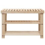 vidaXL Étagère à chaussures 2 en 1 et dessus banc Bois de sapin massif