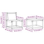 vidaXL Ensemble de canapés d'extérieur 6 pc Naturel et Crème