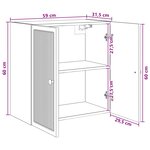 vidaXL Armoire Murale Gris béton 59 x 31 x 60 cm Bois d'ingénierie