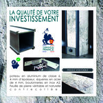 Poteau universel pour boites aux lettres - 80 x 80 x 1000 mm  Aluminium Modèle Albatre