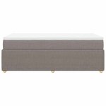 vidaXL Sommier à lattes de lit avec matelas Taupe 80x200 cm Tissu
