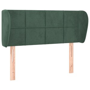 vidaXL Tête de lit avec oreilles Vert foncé 93x23x78/88 cm Velours