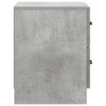 vidaXL Cabinet de chevet 2 Pièces Gris béton 43 x 34 5 x 44 5 cm