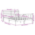 vidaXL Cadre de lit sans matelas blanc 160x200 cm bois de pin massif