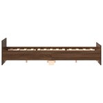 vidaXL Cadre de lit sans matelas chêne marron 200x200 cm