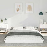vidaXL Cadre de lit Blanc 160 x 220 cm Bois massif en pin