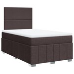 vidaXL Sommier à lattes de lit avec matelas Marron foncé 120x200 cm
