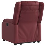 vidaXL Fauteuil inclinable électrique rouge bordeaux similicuir