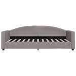 vidaXL Lit de jour avec gigogne et tiroirs sans matelas taupe 90x200cm