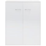 vidaXL Buffet Blanc brillant 60x30x75 cm Bois d'ingénierie