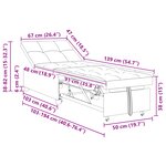 vidaXL Canapé-Lit Gris 194 x 67 x 37 cm tissu