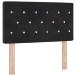 vidaXL Lit à ressorts avec matelas Noir 80 x 200 cm Velours