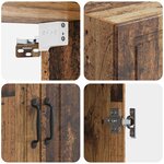 vidaXL Armoire Murale 66 x 34 5 x 90 cm Bois d'ingénierie Bois ancien