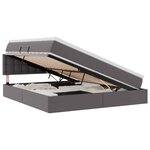 vidaXL Lit avec rangement et matelas Gris 180 x 200 cm Simili cuir