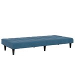 vidaXL Canapé-lit à 2 places avec repose-pied bleu velours