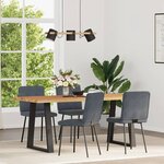 vidaXL Chaises à manger lot de 4 Gris foncé Velours