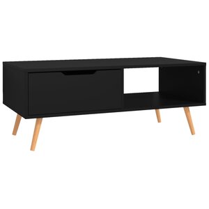 vidaXL Table basse Noir 100x49 5x43 cm Bois d'ingénierie