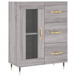 vidaXL Buffet haut Sonoma gris 69 5x34x180 cm Bois d'ingénierie