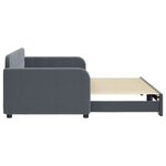 vidaXL Lit de jour avec gigogne sans matelas gris foncé 90x200 cm