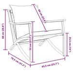 vidaXL Chaises de jardin avec coussins lot de 2 noir acier