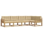 vidaXL Ensemble de canapés d'extérieur 4 pc Blanc et Beige Polyester