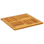 vidaXL Dessus de table 50x50x2 cm carré bois massif d'acacia