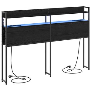 vidaXL Tête de lit avec étagère Chêne noir 150 cm Bois d'ingénierie