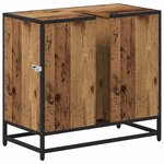 vidaXL Cabinet de salle de bain avec porte Bois Ancien 65 x 33 x 60 cm