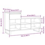 vidaXL Armoire à chaussure Blanc brillant 102x36x60 cm Bois ingénierie