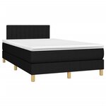 vidaXL Sommier à lattes de lit avec matelas LED Noir 120x200 cm Tissu