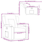 vidaXL Fauteuil inclinable Gris clair Tissu