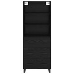 vidaXL Haut Armoire Chêne noir 69 5 x 34 x 180 cm Bois d'ingénierie