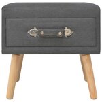 vidaXL Tables de chevet 2 Pièces Gris foncé 40x35x40 cm Tissu