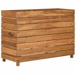 vidaXL Lit surélevé 100x40x72 cm bois de teck recyclé et acier