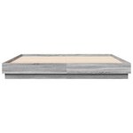 vidaXL Cadre de lit sans matelas sonoma gris 200x200 cm