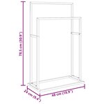 vidaXL Porte-serviettes sur pied Blanc 48x24x78 5 cm Fer