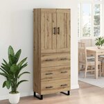 vidaXL Haut Armoire avec tiroir Chêne artisanal 69 5 x 34 x 180 cm