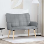 vidaXL Sofa 2 places Gris clair 115 x 61 x 87 cm Tissu