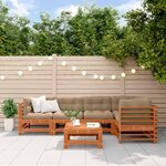 vidaXL Ensemble de salon de jardin 6 Pièces Brun cire Bois de pin massif